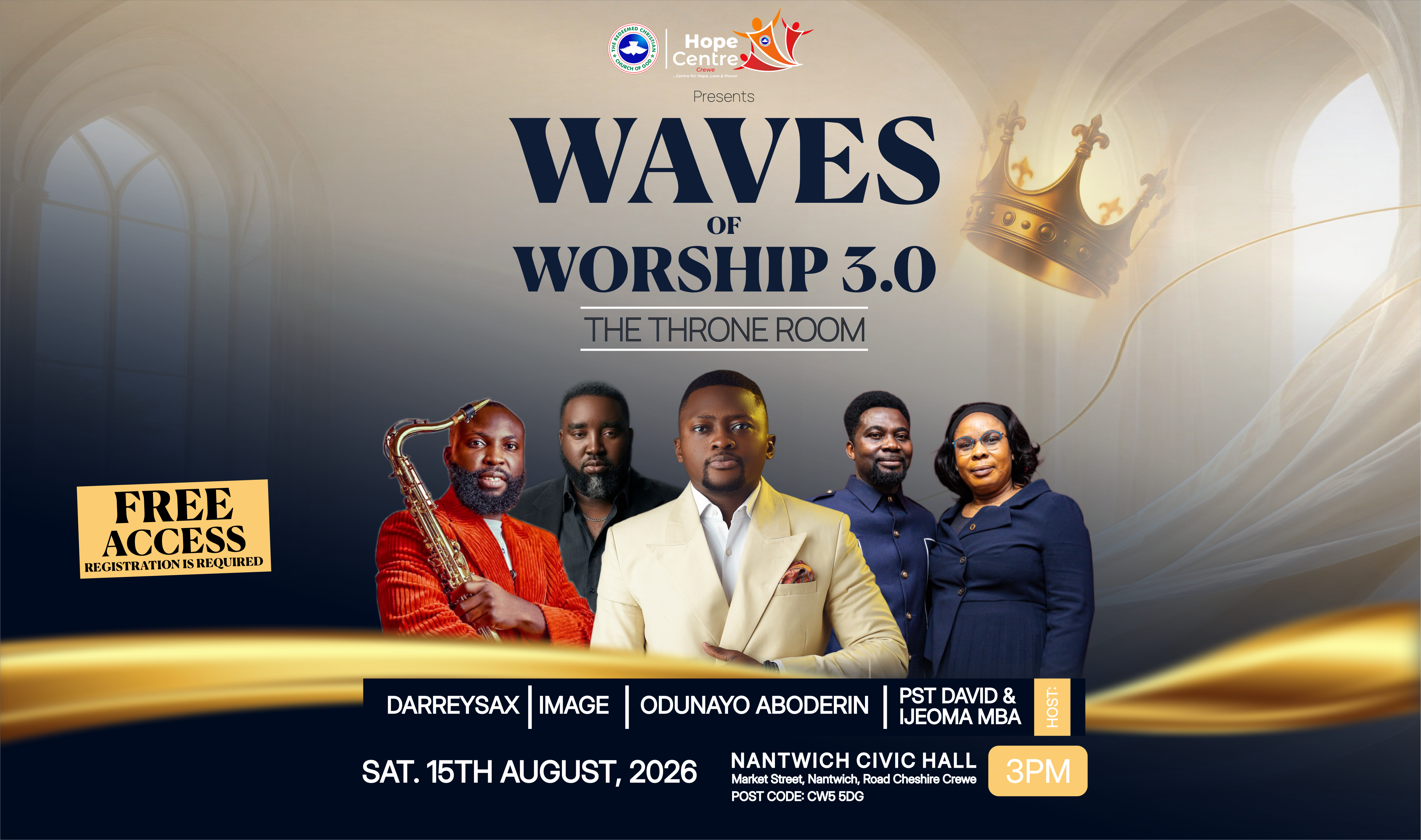Waves of Worship 3.0 — The Throne Room event flyer